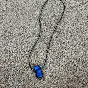 Elegant Blue Pendant Necklace handmade